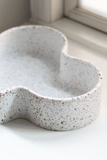 Terrazzo bowl - rød/beige